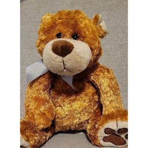 The Petting Zoo BEAR Plush Super Soft Red Brown Large Paws  1994 Vintage